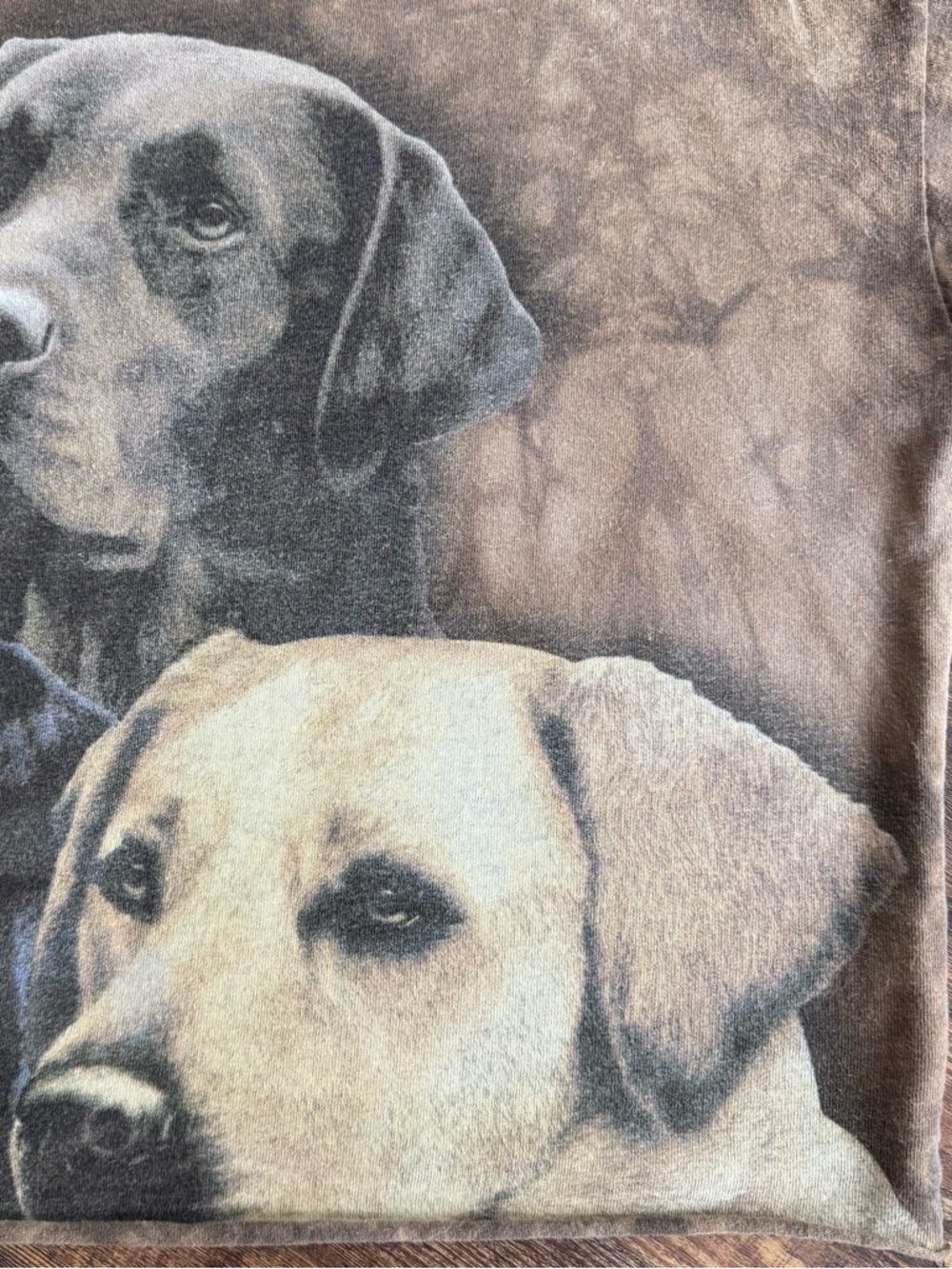 Vintage 2000s Tie Dye Labrador Retriever Dogs Graphic Tee ~ Size XL - Picture 5 of 7
